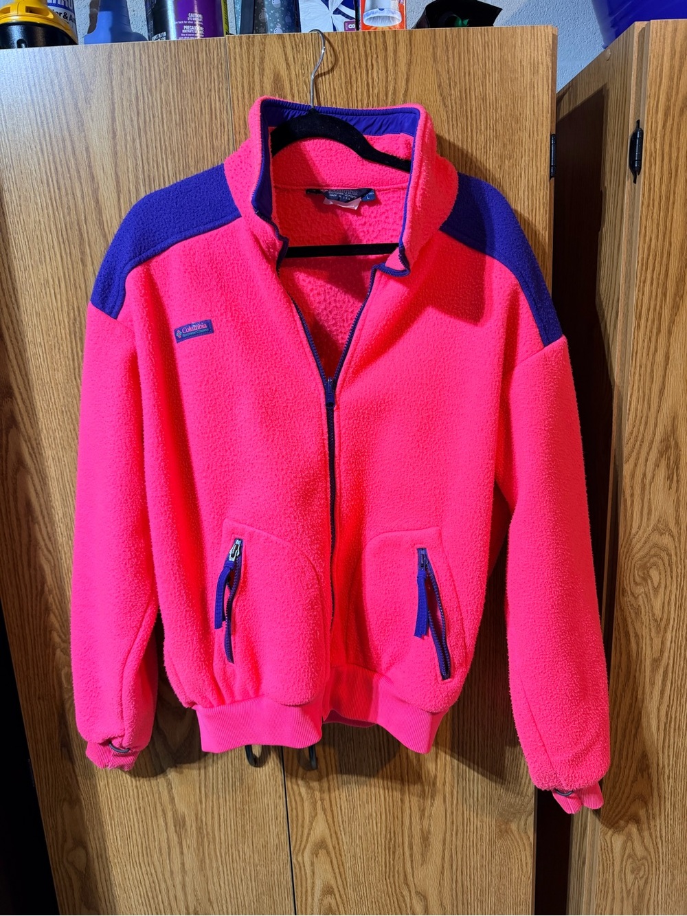 Vintage Columbia Hot Pink and Purple Fleece Zip Jacket